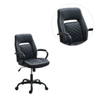 Chaise de bureau ergonomique noire/bleue et noire/grise avec accoudoirs rembourrés, siège individuel