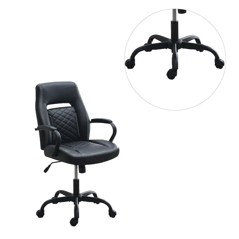 Chaise de bureau ergonomique noire/bleue et noire/grise avec accoudoirs rembourrés, siège individuel