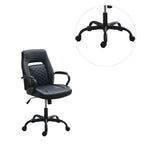 Chaise de bureau ergonomique noire/bleue et noire/grise avec accoudoirs rembourrés, siège individuel