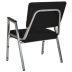 Fauteuil de réception bariatrique en vinyle noir/tissu, un place, 5 couleurs