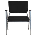 Fauteuil de réception bariatrique en vinyle noir/tissu, un place, 5 couleurs