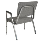 Fauteuil de réception bariatrique en vinyle noir/tissu, un place, 5 couleurs