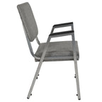 Fauteuil de réception bariatrique en vinyle noir/tissu, un place, 5 couleurs
