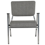 Fauteuil de réception bariatrique en vinyle noir/tissu, un place, 5 couleurs