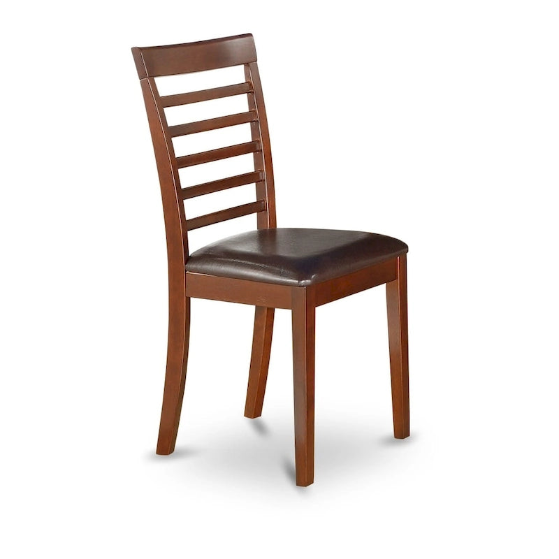 Ensemble de salle à manger en acajou 6 personnes, options de chaises en bois/similicuir – Table, 4 chaises et banc