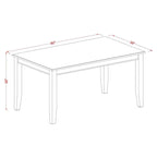 Ensemble de salle à manger en acajou 6 personnes, options de chaises en bois/similicuir – Table, 4 chaises et banc