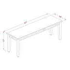 Ensemble de salle à manger en acajou 6 personnes, options de chaises en bois/similicuir – Table, 4 chaises et banc