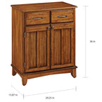 Buffet en chêne, pour 1 personne, style cottage