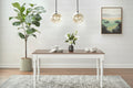 Simple Living Skipton Walnut/ White Rubberwood Rectangular Table - Walnut