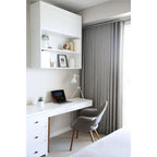 Fauteuil d'appoint rembourré en tissu patchwork multicolore / uni avec pieds en bois – Siège unique