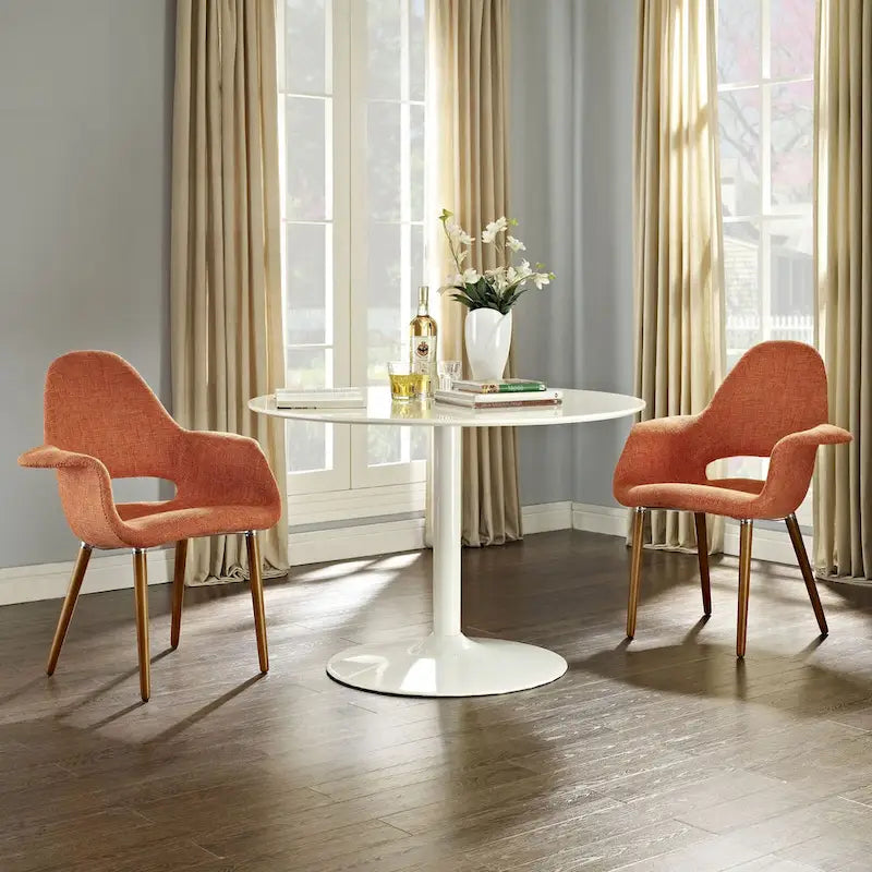 Fauteuil d'appoint rembourré en tissu patchwork multicolore / uni avec pieds en bois – Siège unique