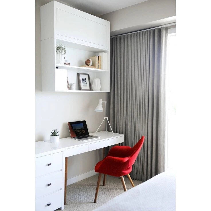 Fauteuil d'appoint rembourré en tissu patchwork multicolore / uni avec pieds en bois – Siège unique