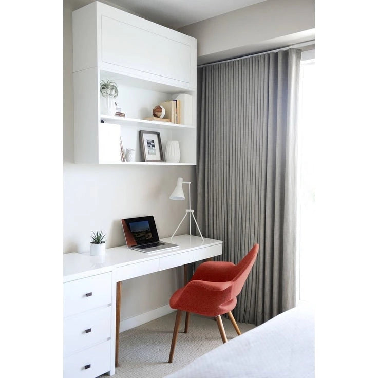 Fauteuil d'appoint rembourré en tissu patchwork multicolore / uni avec pieds en bois – Siège unique