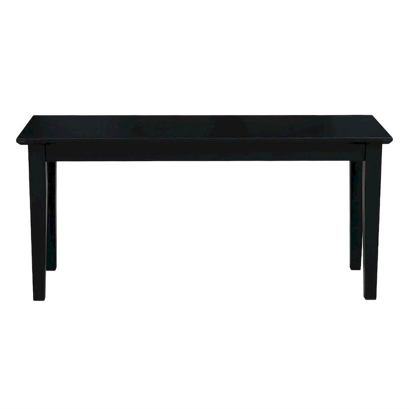 Banc Shaker Noir en Bois Massif, 1 Place, 40 x 14 x 18H po