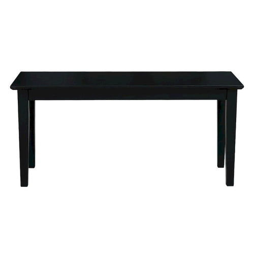 Banc Shaker Noir en Bois Massif, 1 Place, 40 x 14 x 18H po