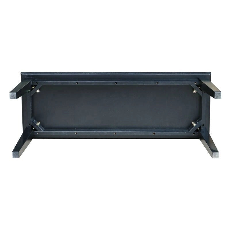 Banc Shaker Noir en Bois Massif, 1 Place, 40 x 14 x 18H po
