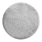 Table d'appoint ronde argentée pour 1 personne, cadre en métal, 38 cm (l) x 38 cm (P) x 48 cm (H)