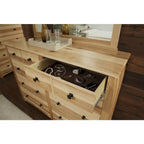 Ensemble de chambre à coucher King 5 pièces - Naturel / Contemporain