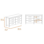 Ensemble de chambre à coucher armoire blanche 2 portes et commode 6 tiroirs