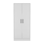 Ensemble de chambre à coucher armoire blanche 2 portes et commode 6 tiroirs