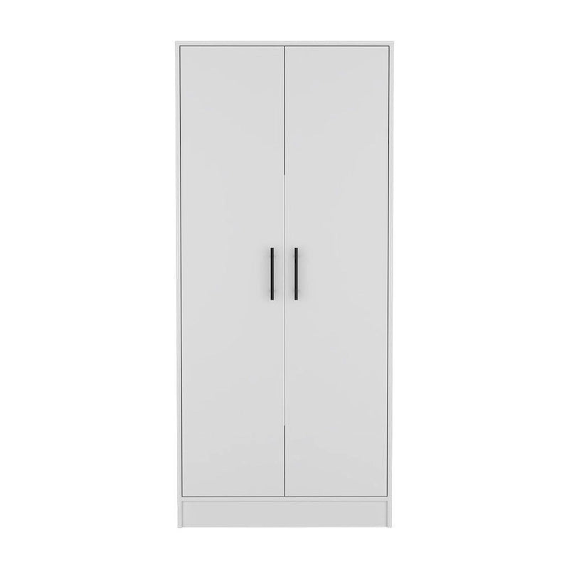 Ensemble de chambre à coucher armoire blanche 2 portes et commode 6 tiroirs