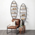 Tabouret rond en bois naturel brun, 4 pieds, 1 personne