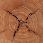 Tabouret rond en bois naturel brun, 4 pieds, 1 personne