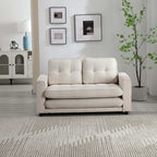 Canapé-lit convertible 3 plis 2 places Gris clair/Beige/Noir