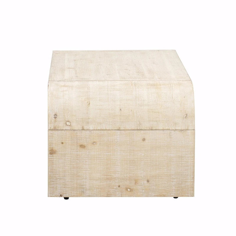 Table basse incurvée style rétro-moderne pour 1 ou 2 personnes, en bois teinté noir antique/bois naturel