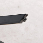 Table de salle à manger ronde avec pied central, marron/noir/blanc/marbre, 4 à 6 places