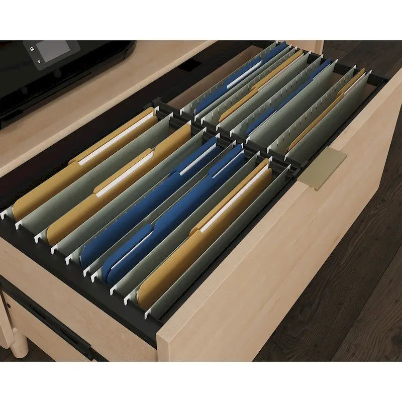 Meuble TV Jet Acacia et Érable Naturel, 2 couleurs, Convient aux téléviseurs jusqu'à 46"