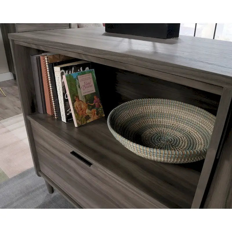 Meuble TV Jet Acacia et Érable Naturel, 2 couleurs, Convient aux téléviseurs jusqu'à 46"