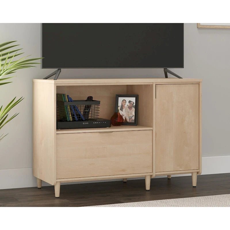 Meuble TV Jet Acacia et Érable Naturel, 2 couleurs, Convient aux téléviseurs jusqu'à 46"