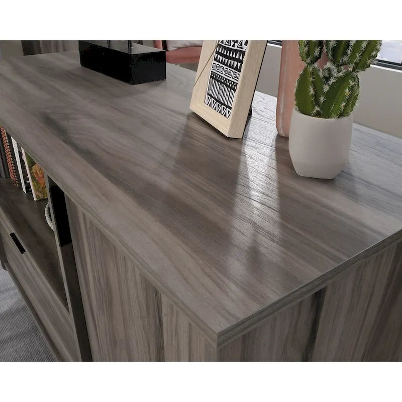 Meuble TV Jet Acacia et Érable Naturel, 2 couleurs, Convient aux téléviseurs jusqu'à 46"