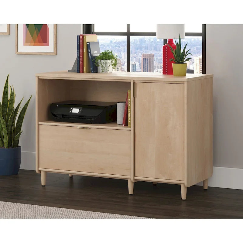 Meuble TV Jet Acacia et Érable Naturel, 2 couleurs, Convient aux téléviseurs jusqu'à 46"