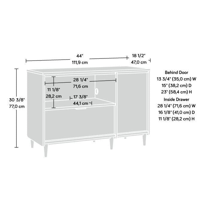Meuble TV Jet Acacia et Érable Naturel, 2 couleurs, Convient aux téléviseurs jusqu'à 46"
