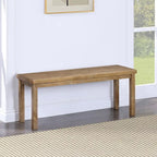 Banc en bois Chevron naturel/gris, 112 cm, 2 places