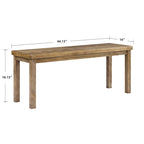 Banc en bois Chevron naturel/gris, 112 cm, 2 places
