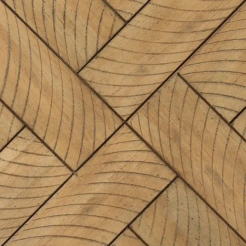 Banc en bois Chevron naturel/gris, 112 cm, 2 places