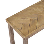 Banc en bois Chevron naturel/gris, 112 cm, 2 places