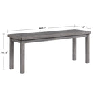 Banc en bois Chevron naturel/gris, 112 cm, 2 places