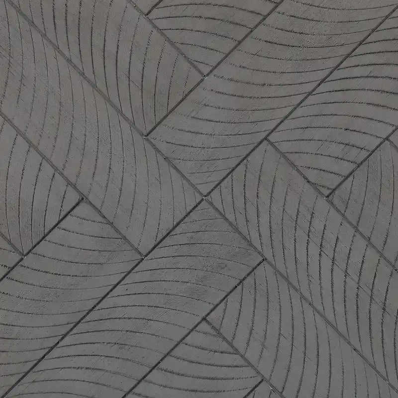 Banc en bois Chevron naturel/gris, 112 cm, 2 places