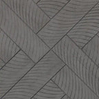 Banc en bois Chevron naturel/gris, 112 cm, 2 places