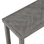 Banc en bois Chevron naturel/gris, 112 cm, 2 places