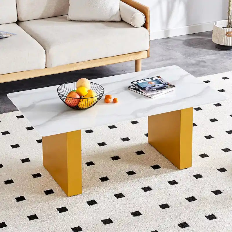 Table à plateau en verre trempé, Argent/Or, Minimaliste moderne, 1 à 2 places