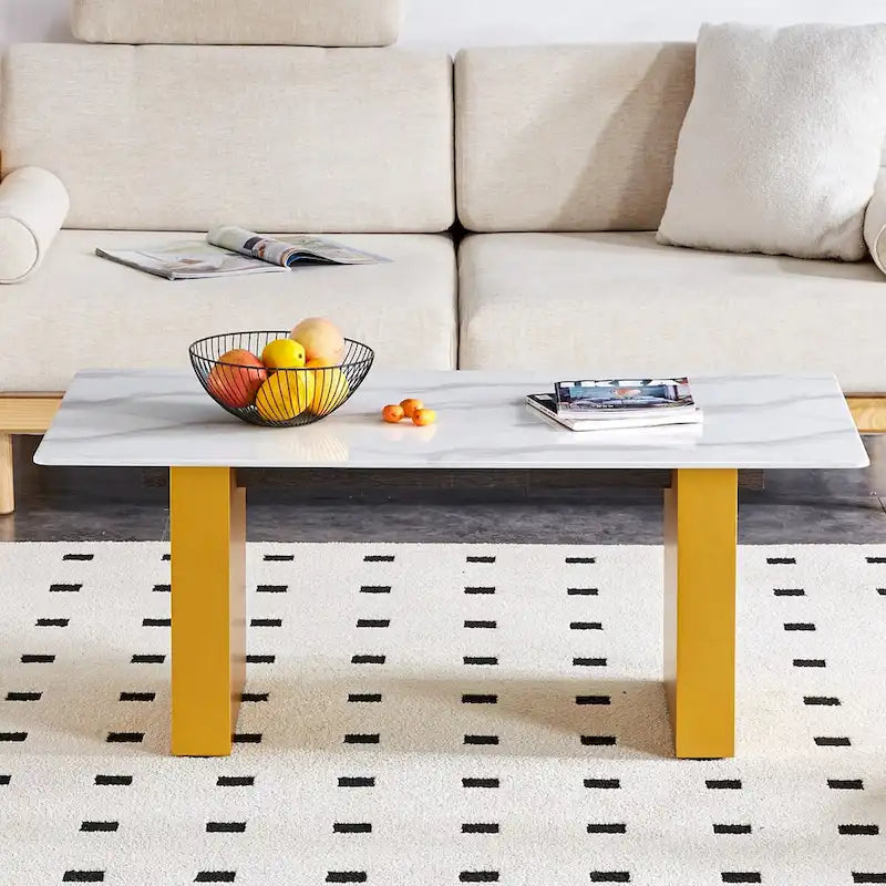 Table à plateau en verre trempé, Argent/Or, Minimaliste moderne, 1 à 2 places