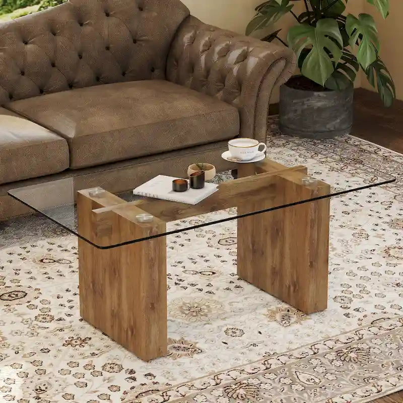 Table à plateau en verre trempé, Argent/Or, Minimaliste moderne, 1 à 2 places