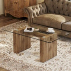 Table à plateau en verre trempé, Argent/Or, Minimaliste moderne, 1 à 2 places