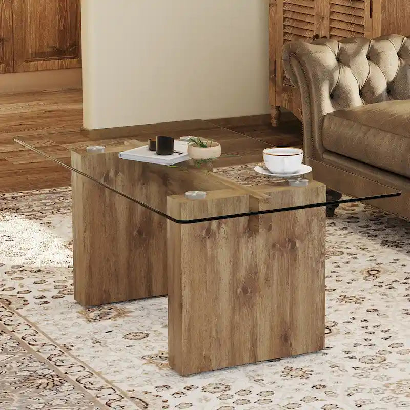 Table à plateau en verre trempé, Argent/Or, Minimaliste moderne, 1 à 2 places
