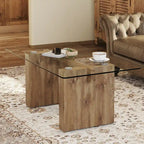 Table à plateau en verre trempé, Argent/Or, Minimaliste moderne, 1 à 2 places